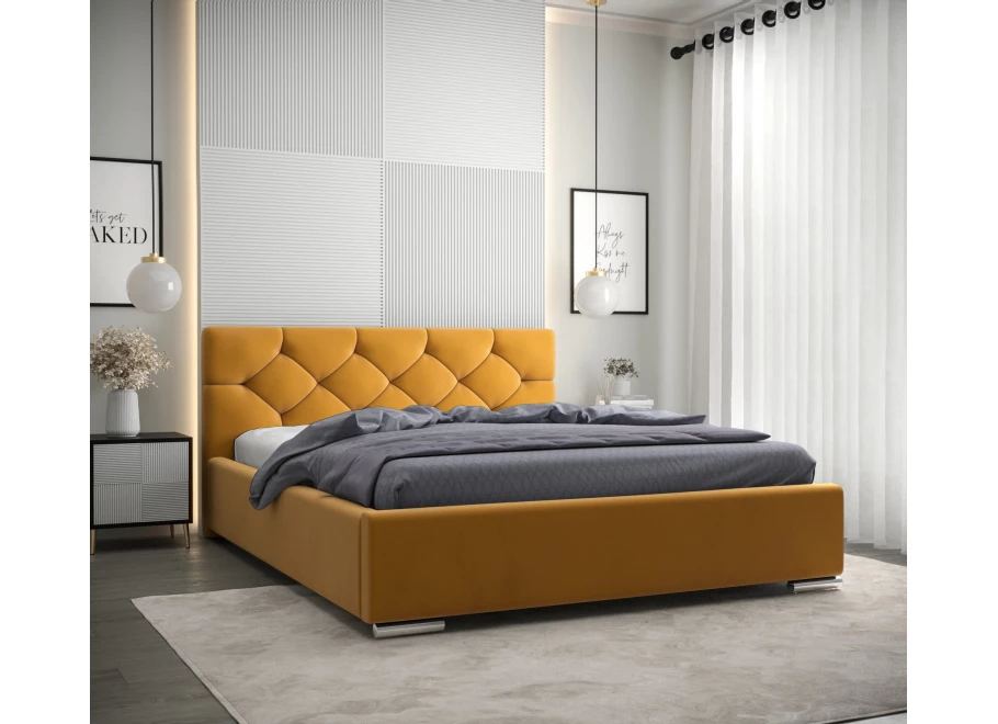 Łóżko tapicerowane glamour SLIM