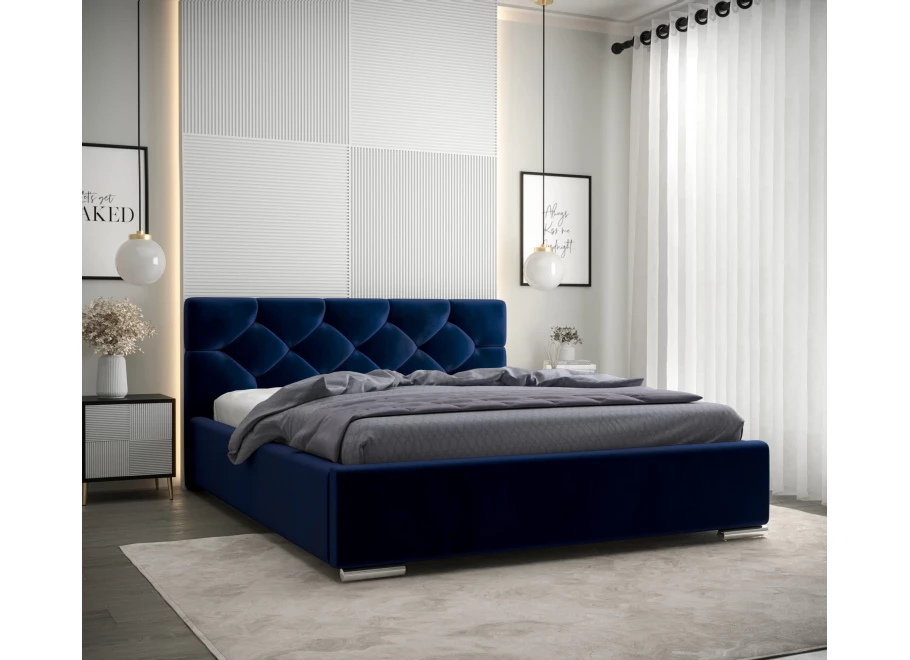 Łóżko tapicerowane glamour SLIM