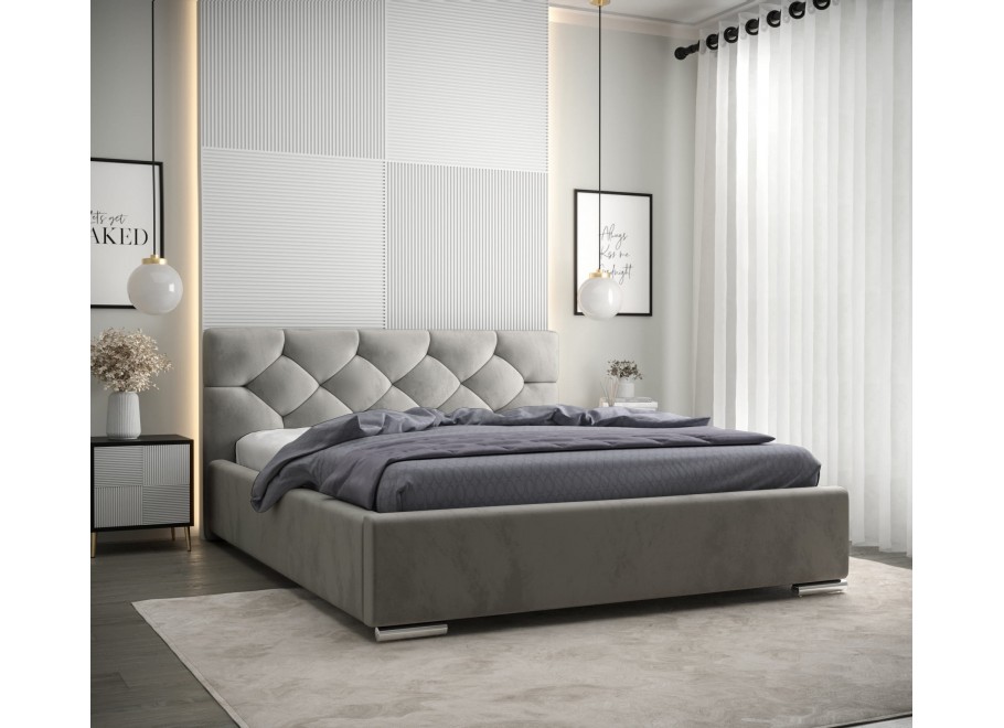 Łóżko tapicerowane glamour SLIM 6