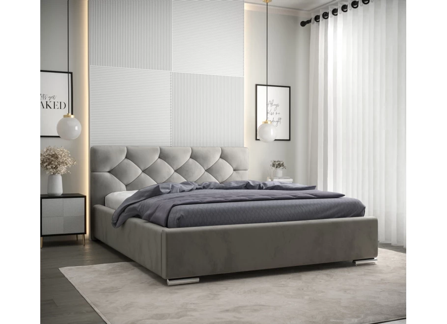 Łóżko tapicerowane glamour SLIM