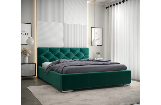 Łóżko tapicerowane glamour SLIM - eleganckie