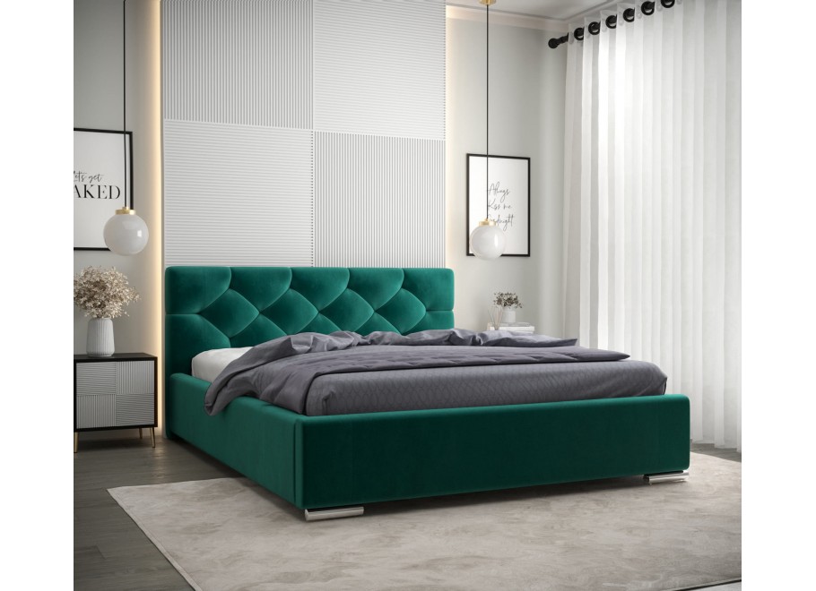 Łóżko tapicerowane glamour SLIM 7