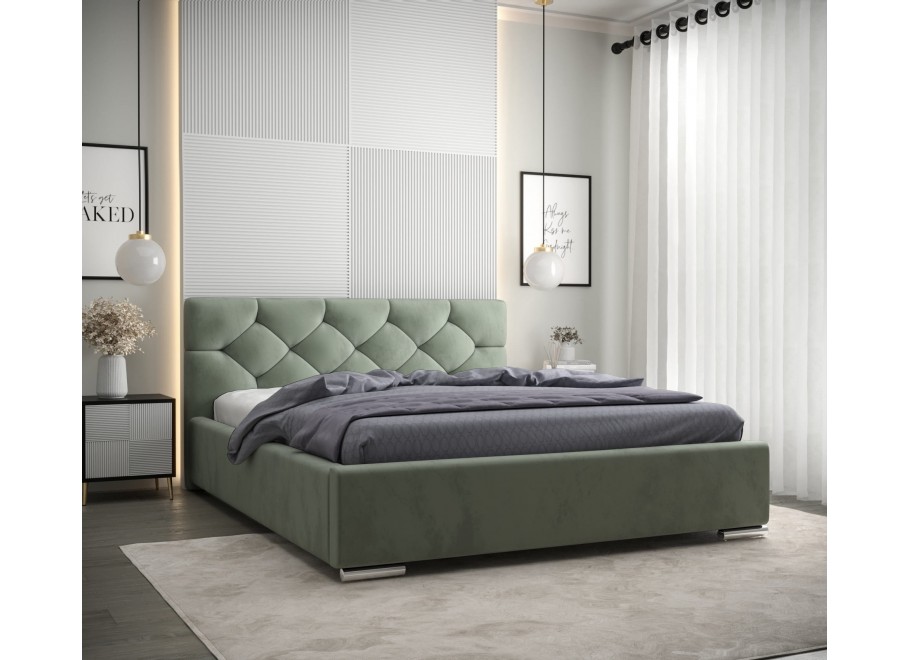 Łóżko tapicerowane glamour SLIM 8