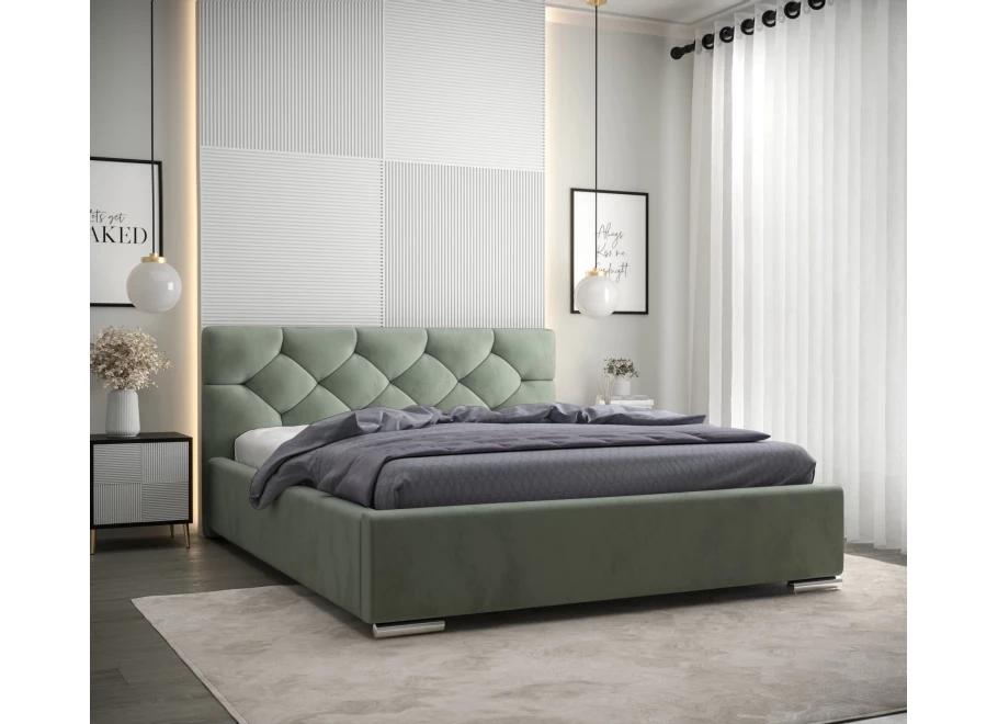 Łóżko tapicerowane glamour SLIM