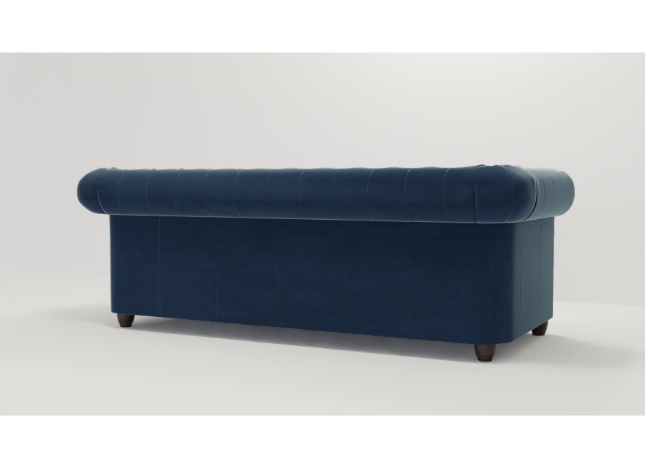Sofa trzyosobowa pikowana Chesterfield FELIX tk. Riviera 81 3