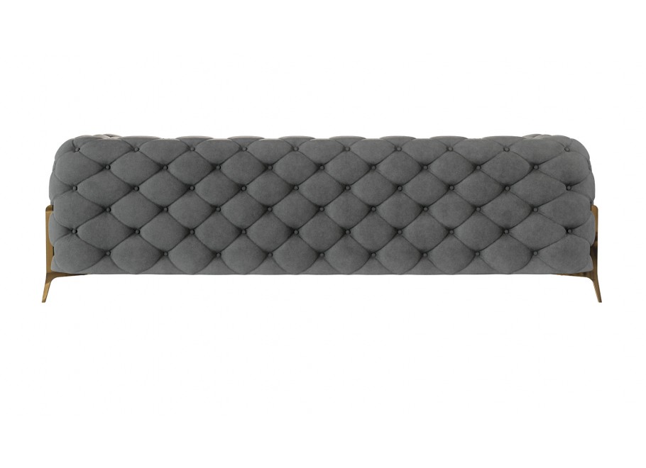 Sofa trzyosobowa pikowana glamour Chesterfield TEO HIGH tk. Riviera 91 4