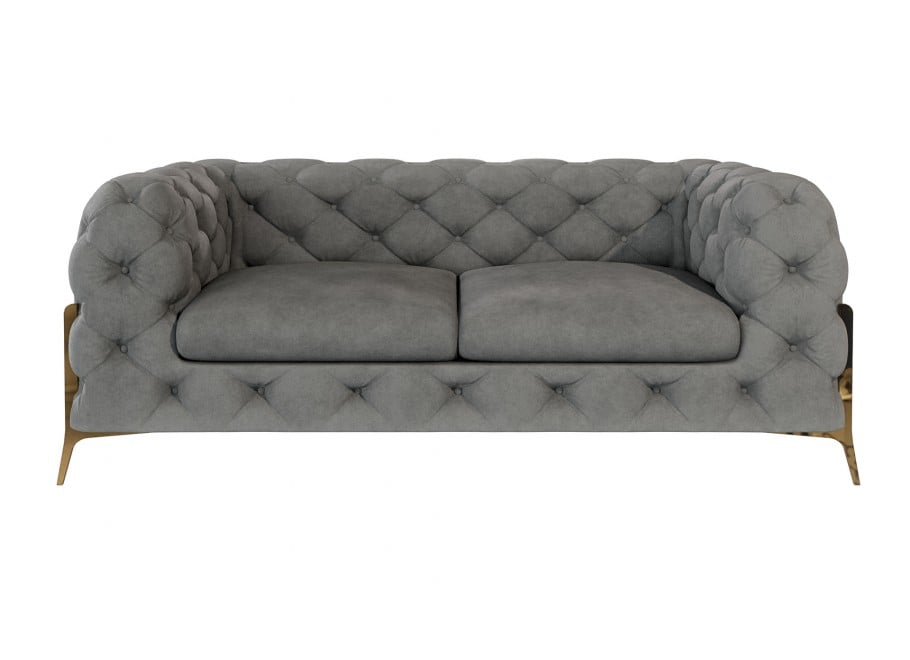 Sofa dwuosobowa pikowana glamour Chesterfield TEO HIGH tk. Riviera 91 3