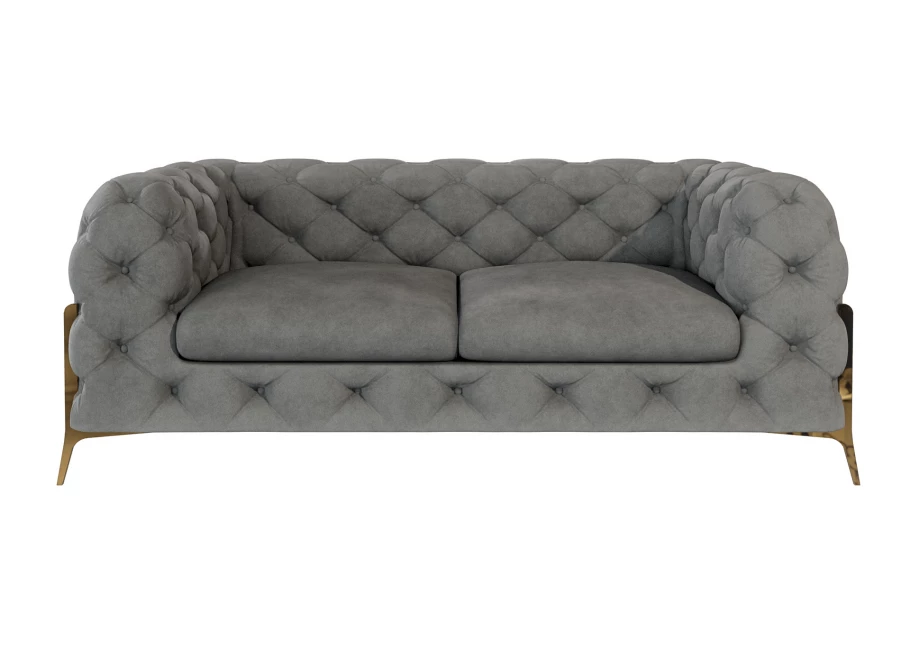 Sofa dwuosobowa pikowana glamour Chesterfield TEO HIGH tk. Riviera 91