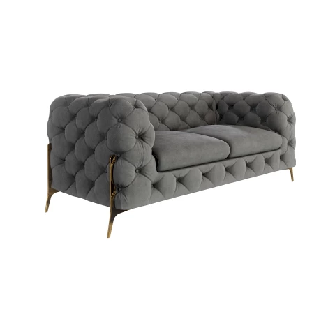 Sofa dwuosobowa pikowana glamour Chesterfield TEO HIGH tk....