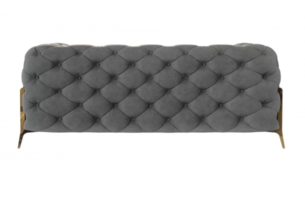 Sofa dwuosobowa pikowana glamour Chesterfield TEO HIGH tk. Riviera 91 - design i funkcjonalnosc w parze
