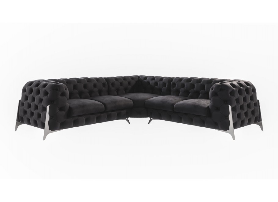 Narożnik pięcioosobowy pikowany glamour Chesterfield KALIFORNIA 2+E+2 7