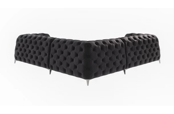 Narożnik pięcioosobowy pikowany glamour Chesterfield KALIFORNIA 2+E+2 - wypoczynkowe