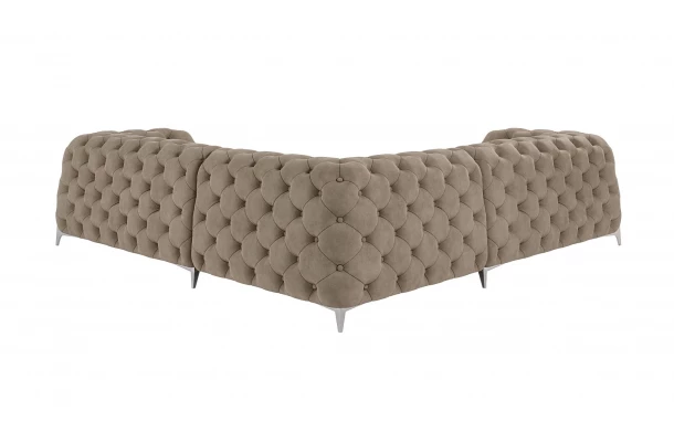 Narożnik pięcioosobowy pikowany glamour Chesterfield KALIFORNIA 2+E+2 - design i funkcjonalnosc w parze