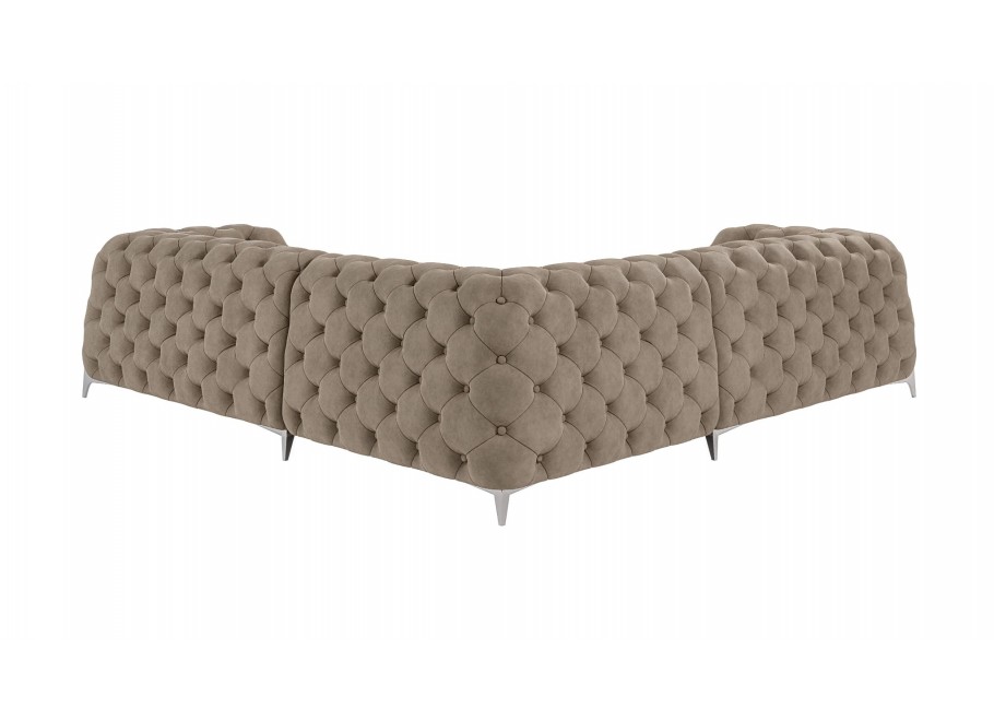 Narożnik pięcioosobowy pikowany glamour Chesterfield KALIFORNIA 2+E+2 11