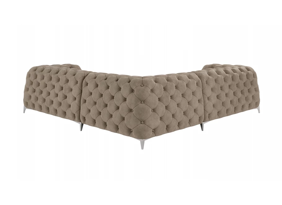 Narożnik pięcioosobowy pikowany glamour Chesterfield KALIFORNIA 2+E+2