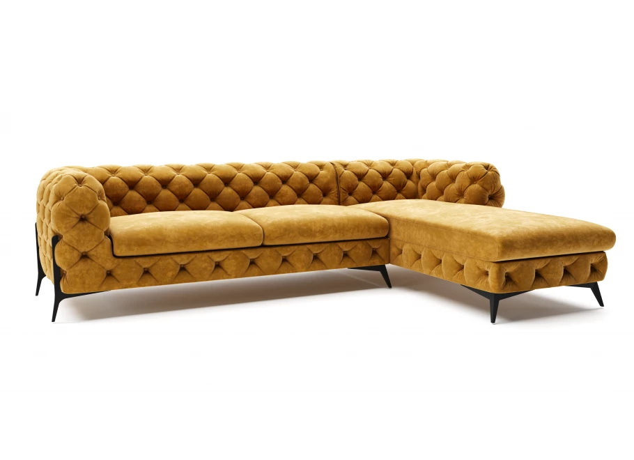 Narożnik pięcioosobowy pikowany glamour Chesterfield TEO HIGH 2,5+OT Narożnik pięcioosobowy pikowany glamour Chesterfield TEO HIGH 2,5+OT