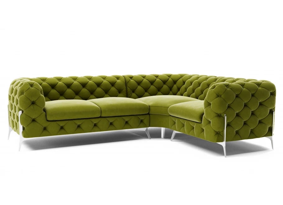 Narożnik czteroosobowy pikowany glamour Chesterfield TEO HIGH 2+E+1 Narożnik czteroosobowy pikowany glamour Chesterfield TEO HIGH 2+E+1