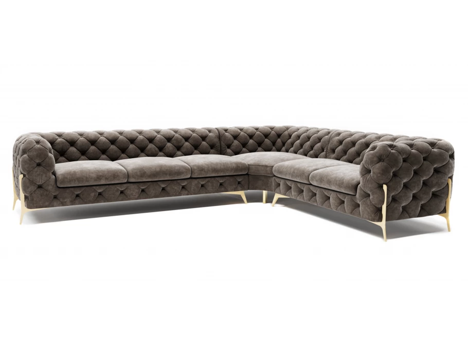 Narożnik sześcioosobowy pikowany glamour Chesterfield TEO HIGH 3+E+2 Narożnik sześcioosobowy pikowany glamour Chesterfield TEO HIGH 3+E+2