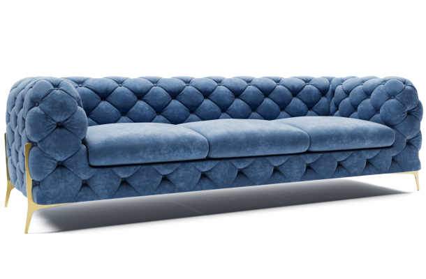 Sofa trzyosobowa pikowana glamour Chesterfield TEO HIGH 3