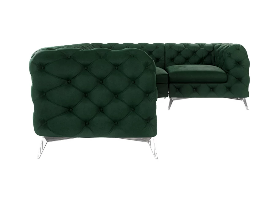 Narożnik czteroosobowy luksusowy pikowany Chesterfield TEO 2+E+1