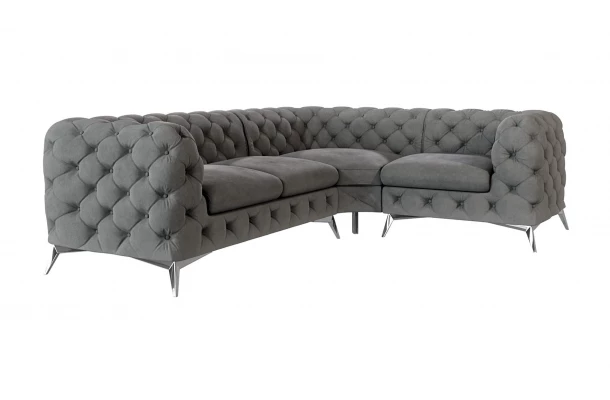 Narożnik czteroosobowy luksusowy pikowany Chesterfield TEO 2+E+1 - meble