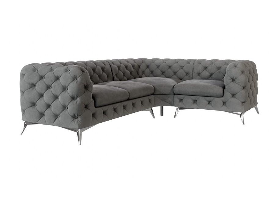 Narożnik czteroosobowy luksusowy pikowany Chesterfield TEO 2+E+1 7