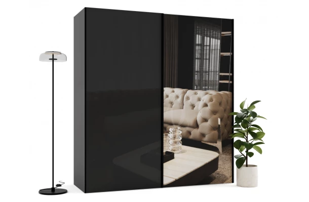 Szafa przesuwna dwudrzwiowa z lacobelem i lustrem na wymiar ALKES PREMIUM - design i funkcjonalnosc w parze