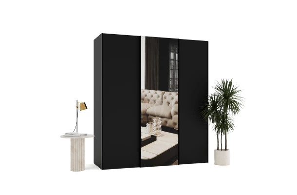 Szafa przesuwna trzydrzwiowa z lustrem na wymiar MONZA PREMIUM - design i funkcjonalnosc w parze