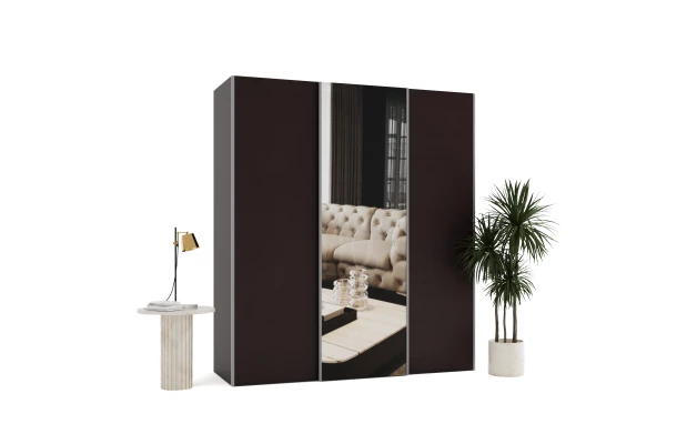 Szafa przesuwna trzydrzwiowa z lustrem na wymiar MONZA PREMIUM - design i funkcjonalnosc w parze