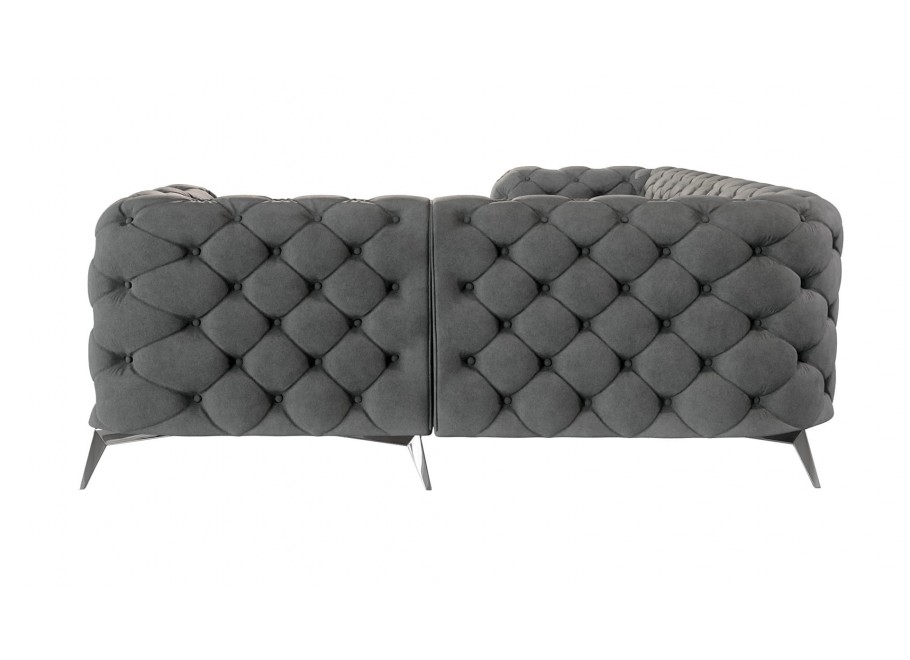 Narożnik czteroosobowy luksusowy pikowany Chesterfield TEO 2+E+1 9