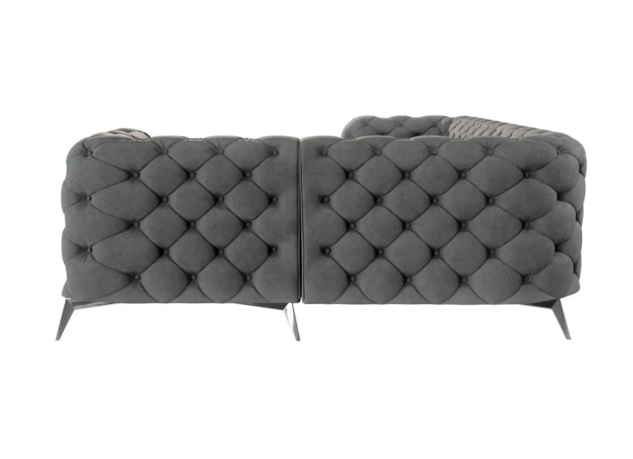 Narożnik czteroosobowy luksusowy pikowany Chesterfield TEO 2+E+1