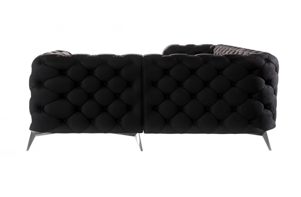 Narożnik czteroosobowy luksusowy pikowany Chesterfield TEO 2+E+1 - stylowe