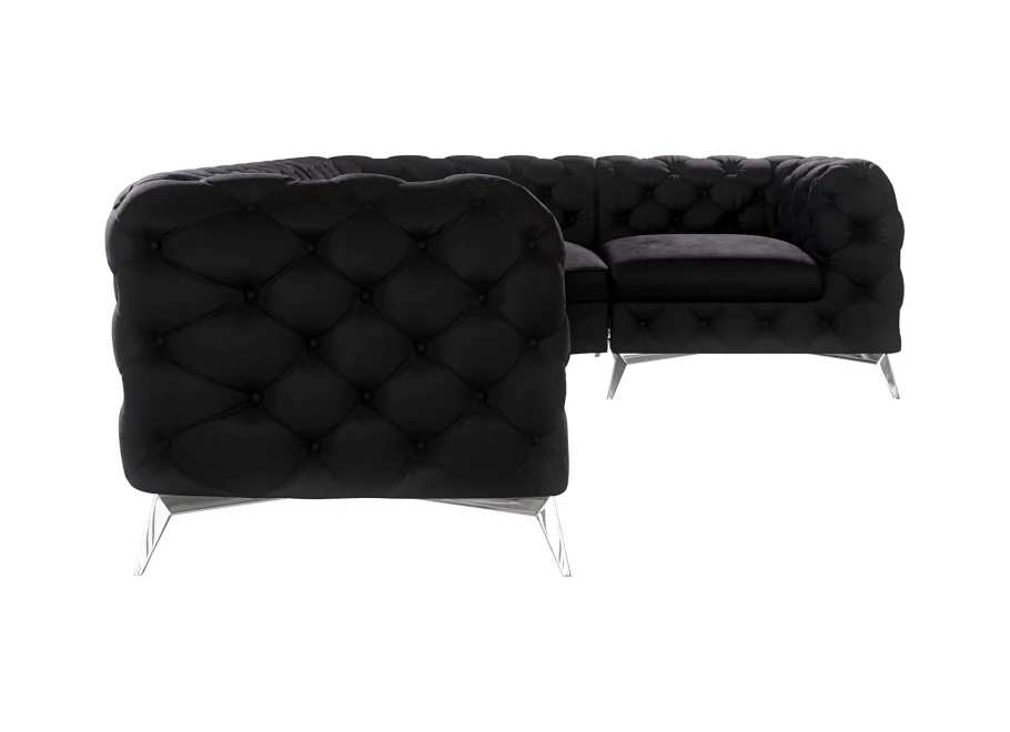 Narożnik czteroosobowy luksusowy pikowany Chesterfield TEO 2+E+1
