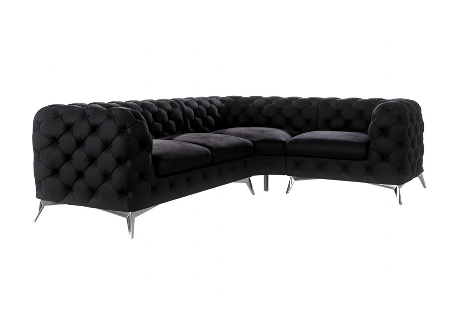 Narożnik czteroosobowy luksusowy pikowany Chesterfield TEO 2+E+1 12
