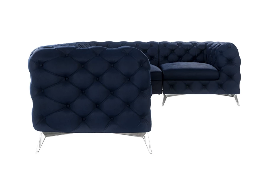Narożnik czteroosobowy luksusowy pikowany Chesterfield TEO 2+E+1