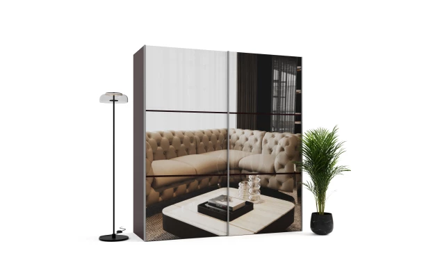 Szafa przesuwna dwudrzwiowa z lustrami na wymiar ORI PREMIUM - design i funkcjonalnosc w parze