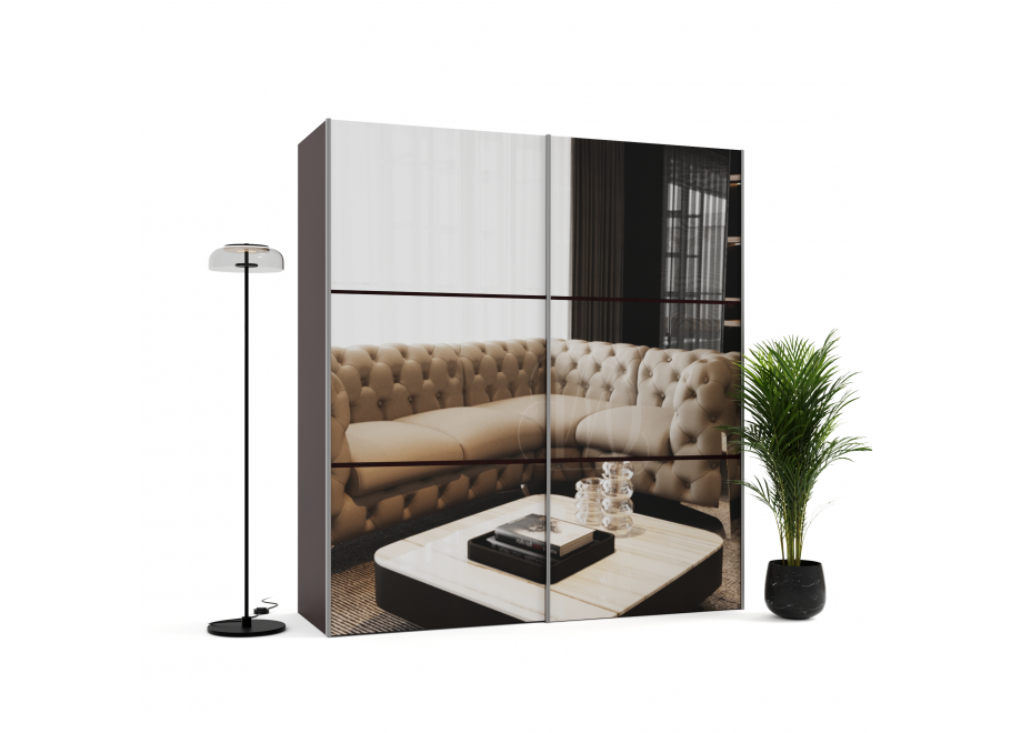Szafa przesuwna dwudrzwiowa z lustrami na wymiar ORI PREMIUM 3