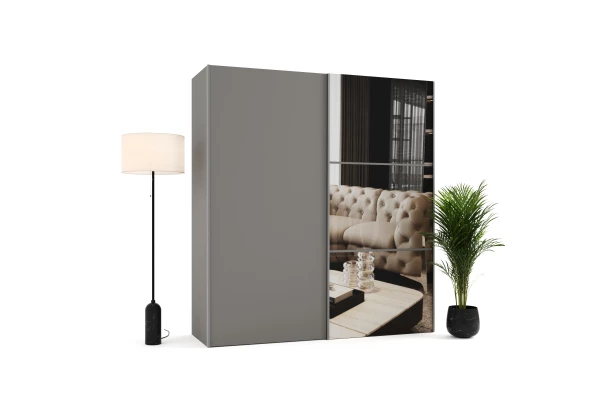 Szafa przesuwna dwudrzwiowa z lustrami na wymiar RIGA PREMIUM - design i funkcjonalnosc w parze
