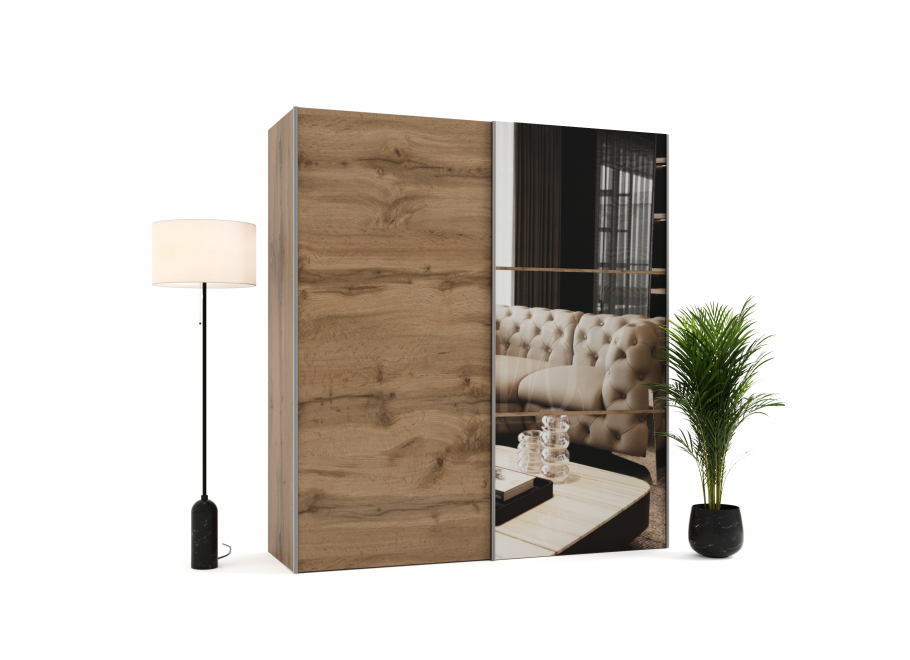 Szafa przesuwna dwudrzwiowa z lustrami na wymiar RIGA PREMIUM 3