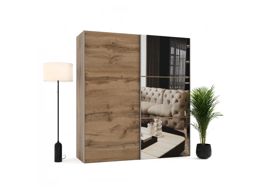 Szafa przesuwna dwudrzwiowa z lustrami na wymiar RIGA PREMIUM