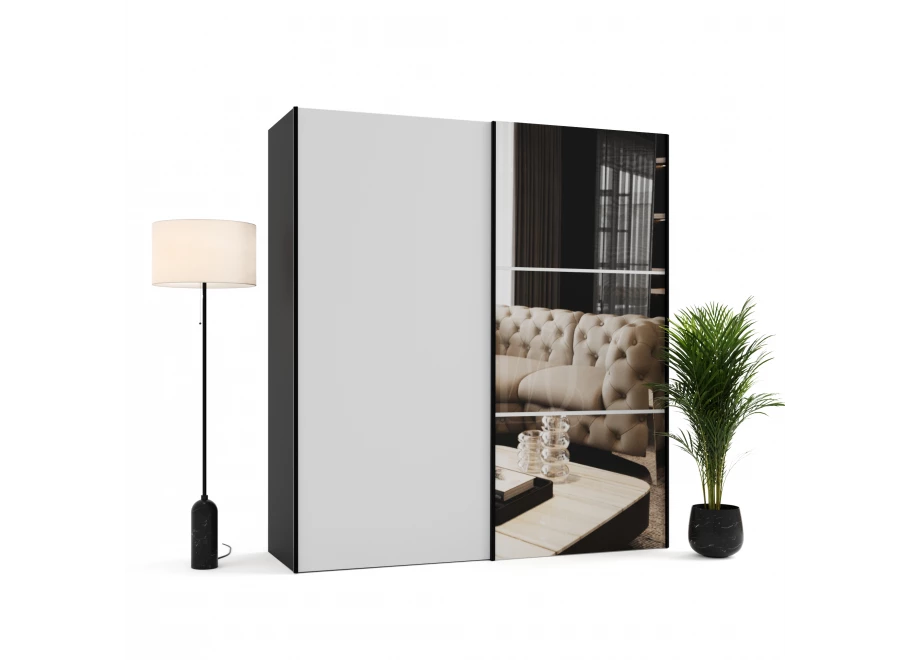 Szafa przesuwna dwudrzwiowa z lustrami na wymiar RIGA PREMIUM