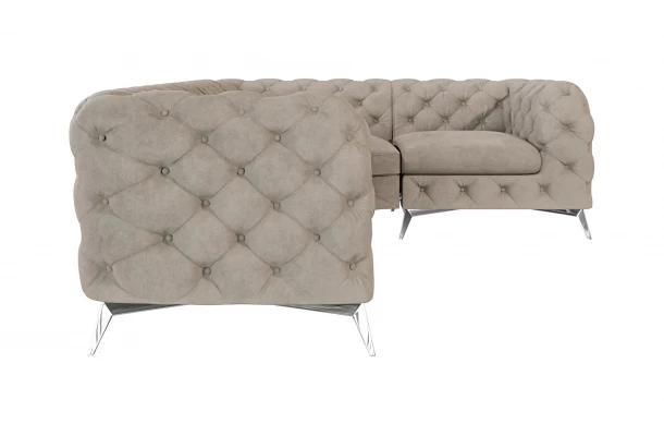 Narożnik czteroosobowy luksusowy pikowany Chesterfield TEO 2+E+1 - design i funkcjonalnosc w parze