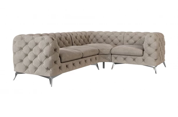 Narożnik czteroosobowy luksusowy pikowany Chesterfield TEO 2+E+1 - design i funkcjonalnosc w parze