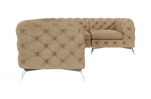 Narożnik czteroosobowy luksusowy pikowany Chesterfield TEO 2+E+1 - design i funkcjonalnosc w parze