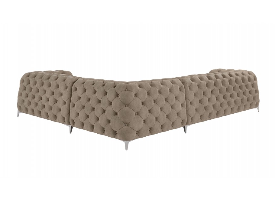 Narożnik sześcioosobowy pikowany Chesterfield KALIFORNIA 3+E+2 3
