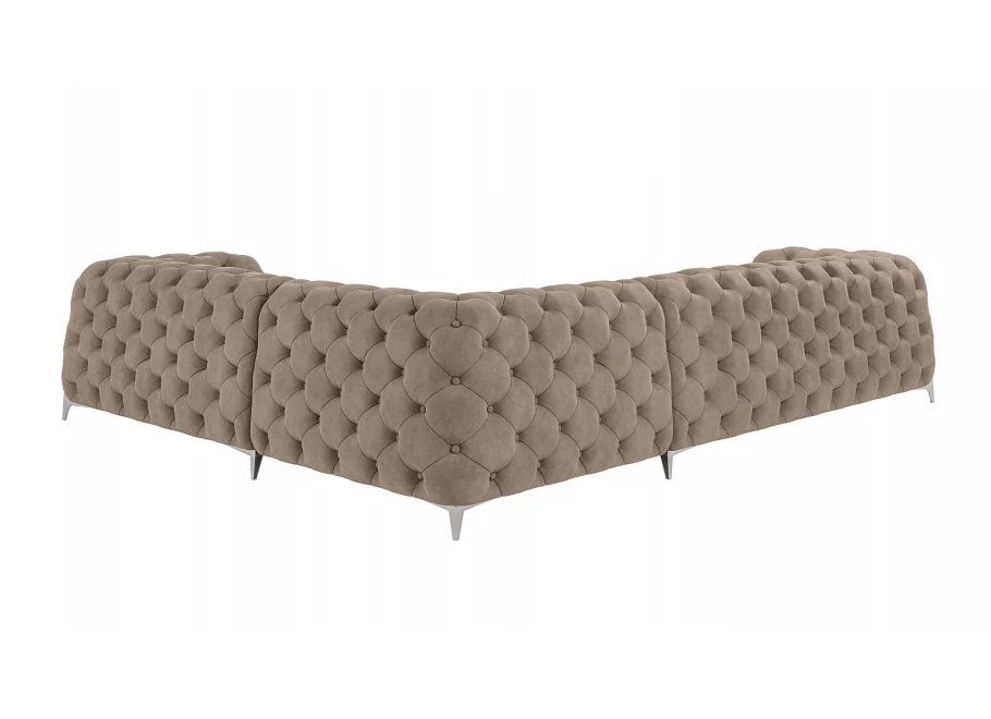 Narożnik sześcioosobowy pikowany Chesterfield KALIFORNIA 3+E+2