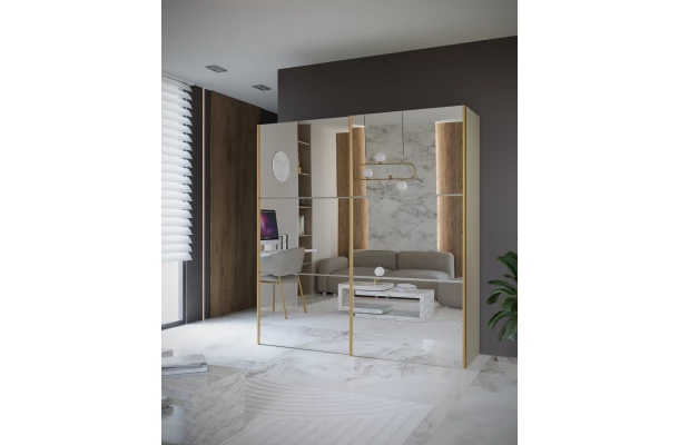 Szafa przesuwna dwudrzwiowa z lustrami na wymiar ORI PREMIUM - design i funkcjonalnosc w parze