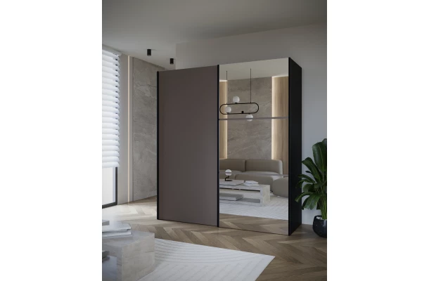 Szafa przesuwna dwudrzwiowa z lustrami na wymiar RIGA PREMIUM - design i funkcjonalnosc w parze