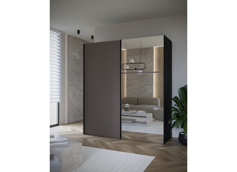 Szafa przesuwna dwudrzwiowa z lustrami na wymiar RIGA PREMIUM 6