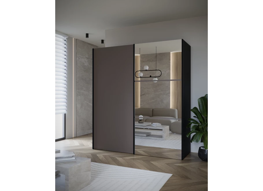 Szafa przesuwna dwudrzwiowa z lustrami na wymiar RIGA PREMIUM